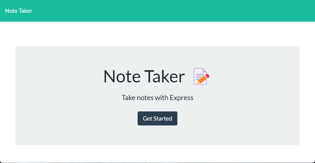 Note Taker Application